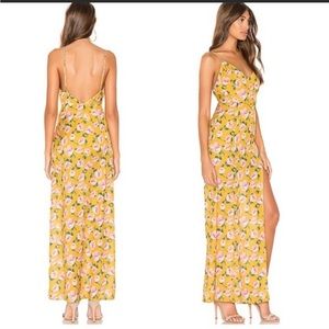 Superdown yellow maxi dress
